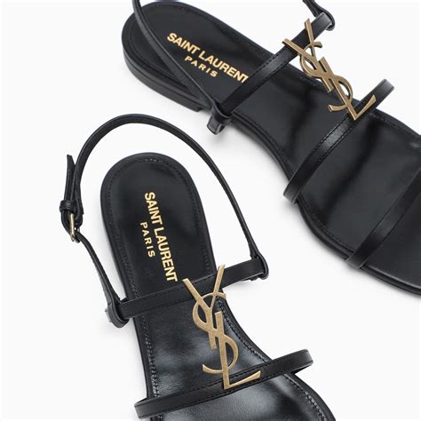 sandales cassandra ysl|saint laurent bleach flat sandals.